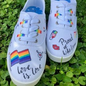 Pride Shoes - hand painted canvas shoes Gay Pride